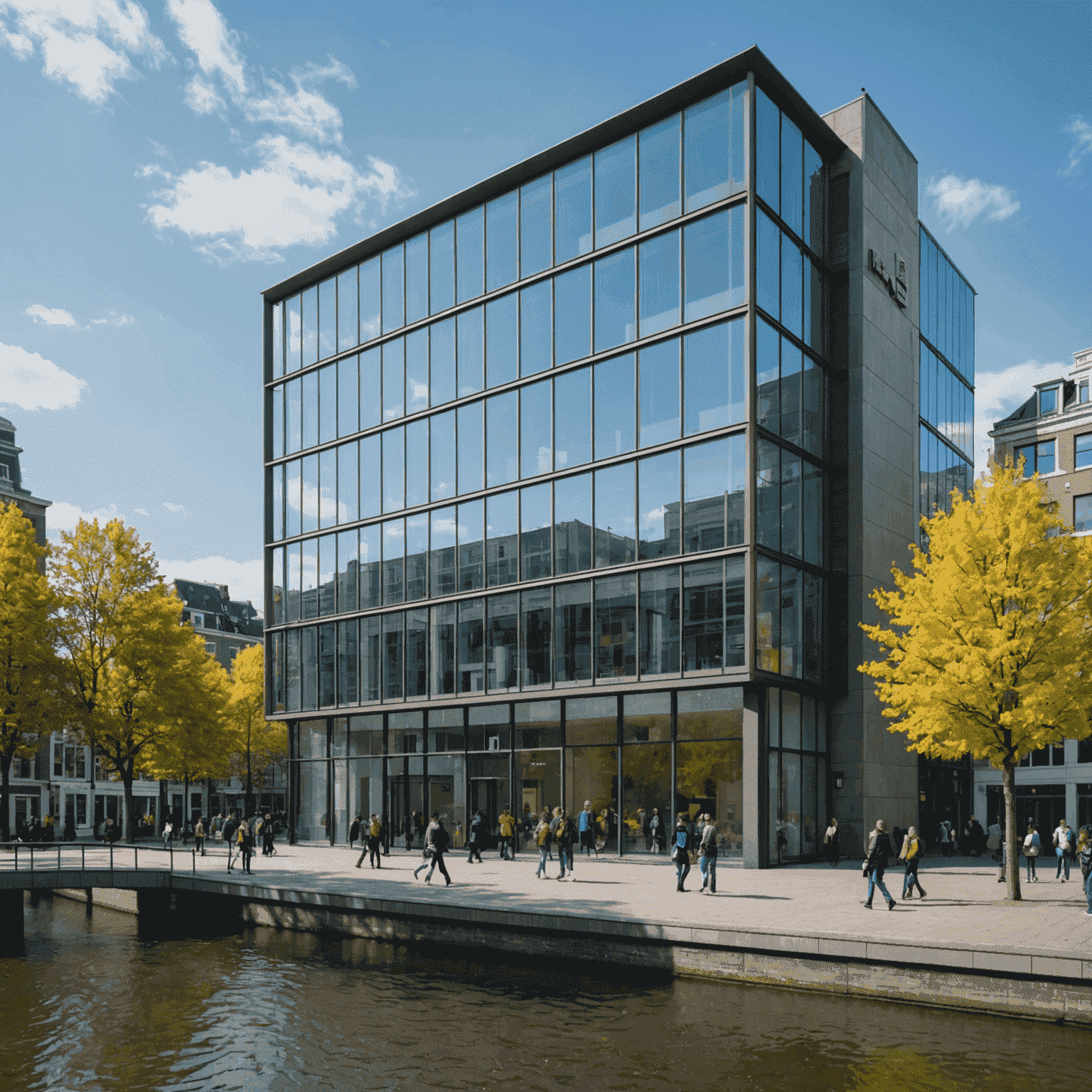 Exterior view of the Van Gogh Museum in Amsterdam, showcasing the modern architecture of the building